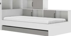 Jugendbett mit Stauraum Erwan | 90 x 200 cm | Design Grey Moon