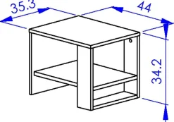 Jugendzimmer Nael: Bett 90x200 mit Lattenrost, Kommode, Nachttisch, Wandregal - Eiche Dekor/schwarz
