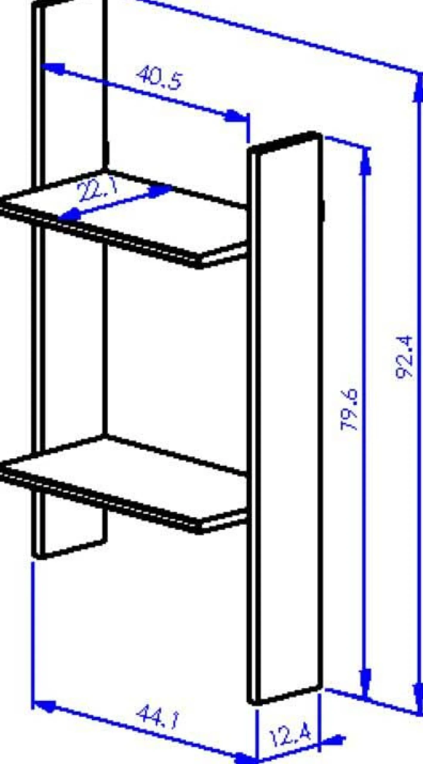 Jugendzimmer Nael: Bett 90x200 mit Lattenrost, Kommode, Nachttisch, Wandregal - Eiche Dekor/schwarz