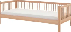 Kabinenbett Forrest 90x200 cm mit Bettgitter und Bettkasten - Buche