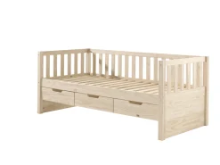 Kabinenbett Friedrich | 211,2 x 98,2 x 68 cm | 3 Schubkästen, Bettkasten | Milky Pine Design