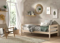 Kabinenbett Maggie - mit Bettkasten - 90 x 200 - Kiefer massiv - Kiefer milchig