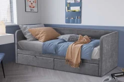 Kabinenbett Parma - 90x200cm - mit 2 Schubladen - grau