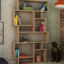 Karmato Bücherregal | 100 % MELAMIN | Sonoma-Eiche
