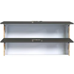 Küchenhängeschrank Sorrella 110cm mit 2 Flügeltüren - anthrazit/eiche