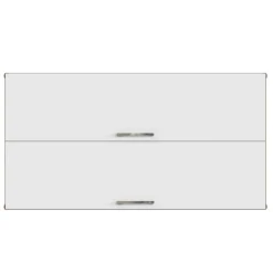 Küchenhängeschrank Sorrella 110cm mit 2 Flügeltüren - weiß/Eiche