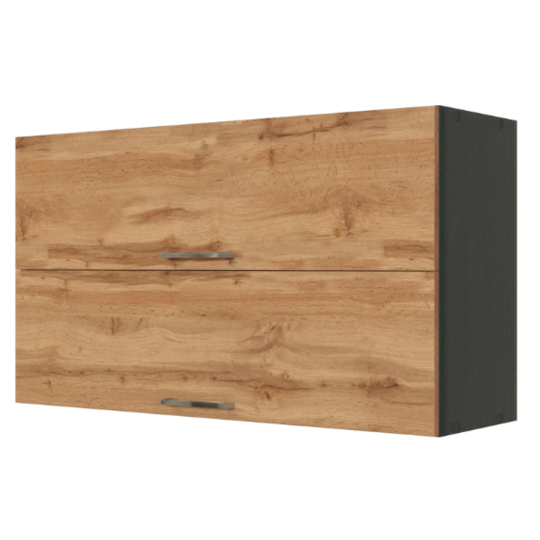 Küchenhängeschrank Sorrella 100cm mit 2 Flügeltüren - Eiche/Graphit
