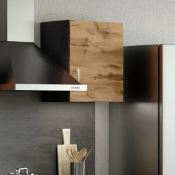 Küchenhängeschrank Sorrella 50cm 1 Tür - Eiche/Graphit