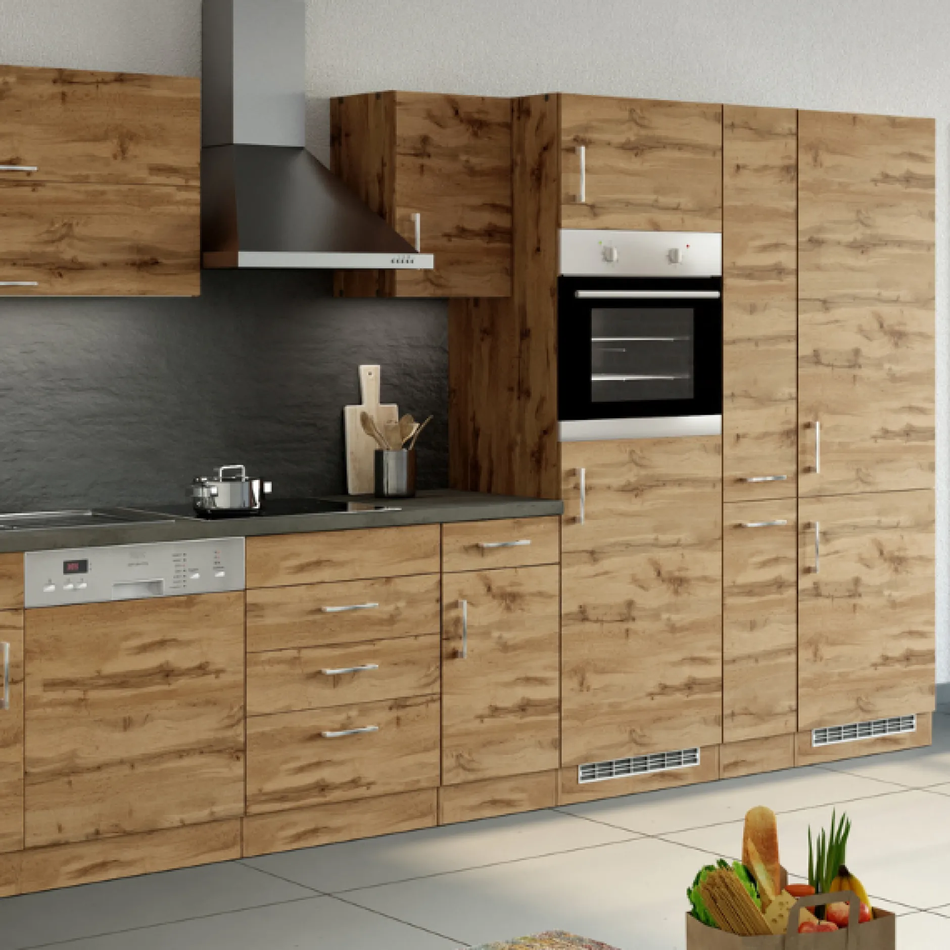 Küchenhängeschrank Sorrella 40cm 1 Tür - Eiche