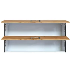 Küchenhängeschrank Sorrella 110cm mit 2 Flügeltüren - Eiche/Graphit