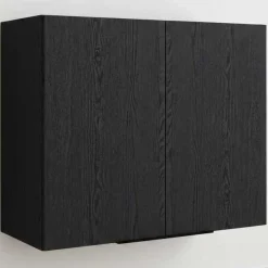 Küchenoberschrank Anna - 80x36x58cm - 2 Türen - Eiche schwarz Dekor