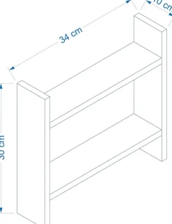 Küchenregal Denver - 100% MELAMINE - Atlantische Kiefer - 34 x 10 x 30 cm