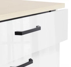 Küchenschrank Bianco - 60x60x90cm - 3 Schubladen - Hochglanz weiß