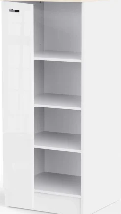 Küchenschrank Bianco - 60x60x141cm - 1 Tür - Hochglanz weiß