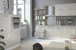 Küchenschrank Eli 60x141 mit Tür - grau