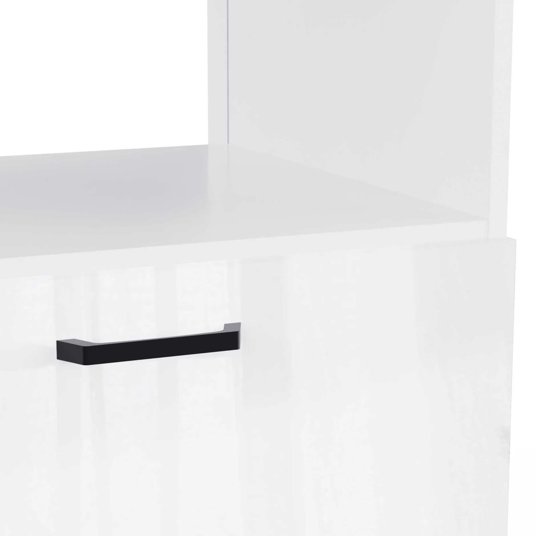 Küchenschrank für Backofen Bianco - 60x60x141cm - Hochglanz weiß