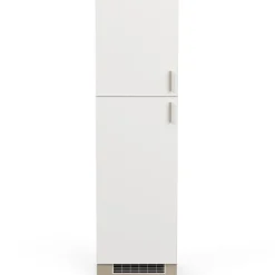 Küchenschrank für Kühlschrank Romanie 60 cm 2 Flügeltüren und 2 Einlegeböden-Kronberg Eiche/Mattweiß