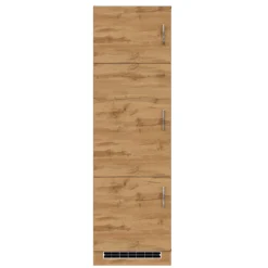Küchenschrank für Kühlschrank Sorrella 60cm 3 Türen - Eiche