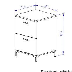 Küchenschrank Manchester | 60 x 60 x 86 cm | Helvezia Oak Design
