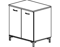 Küchenschrank Manchester | 80 x 60 x 86 cm | Helvezia Oak