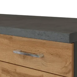 Küchenschrank Sorrella 50cm 1 Tür und 1 Schublade - Eiche/Graphit