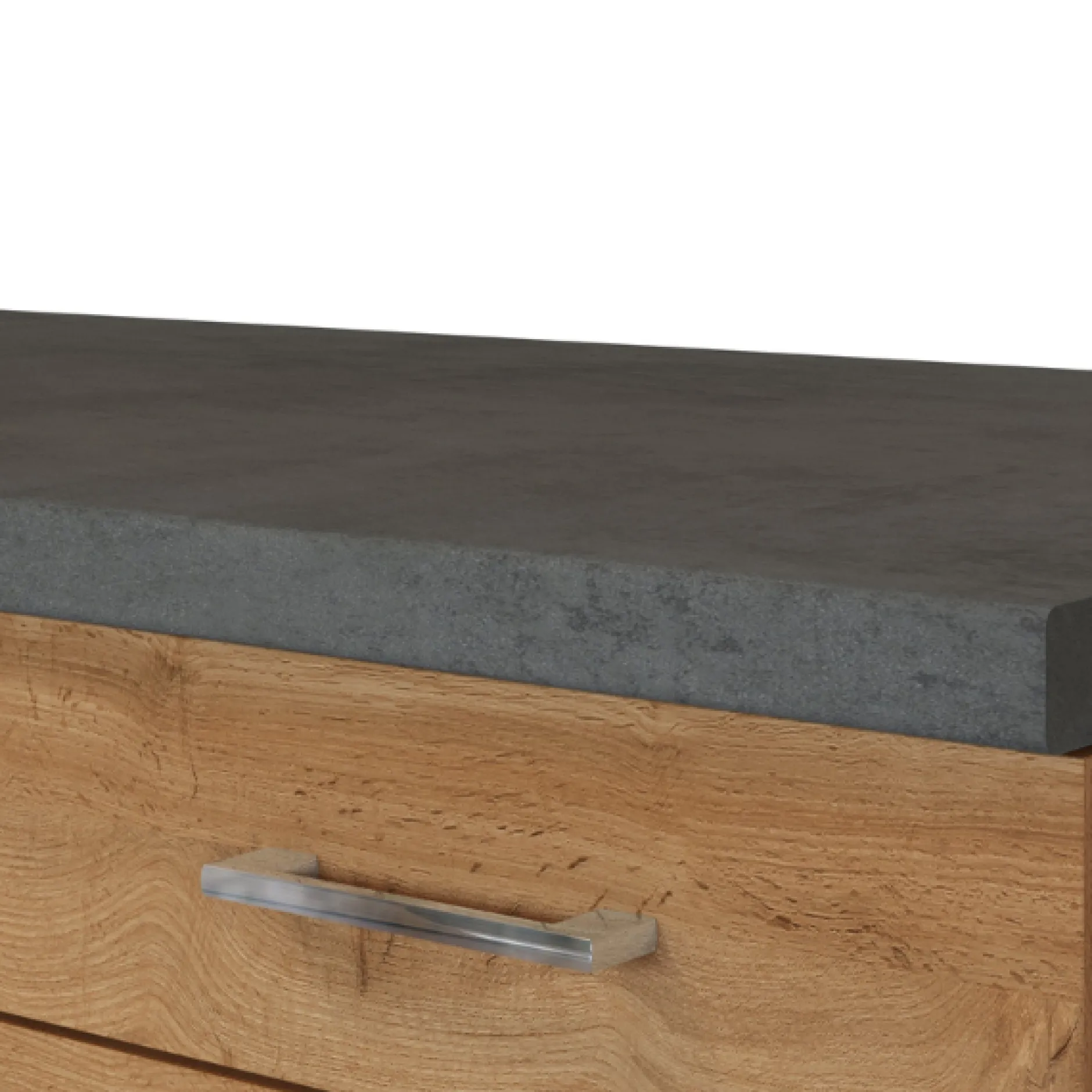 Küchenschrank Sorrella 50cm 1 Tür und 1 Schublade - Eiche/Beton