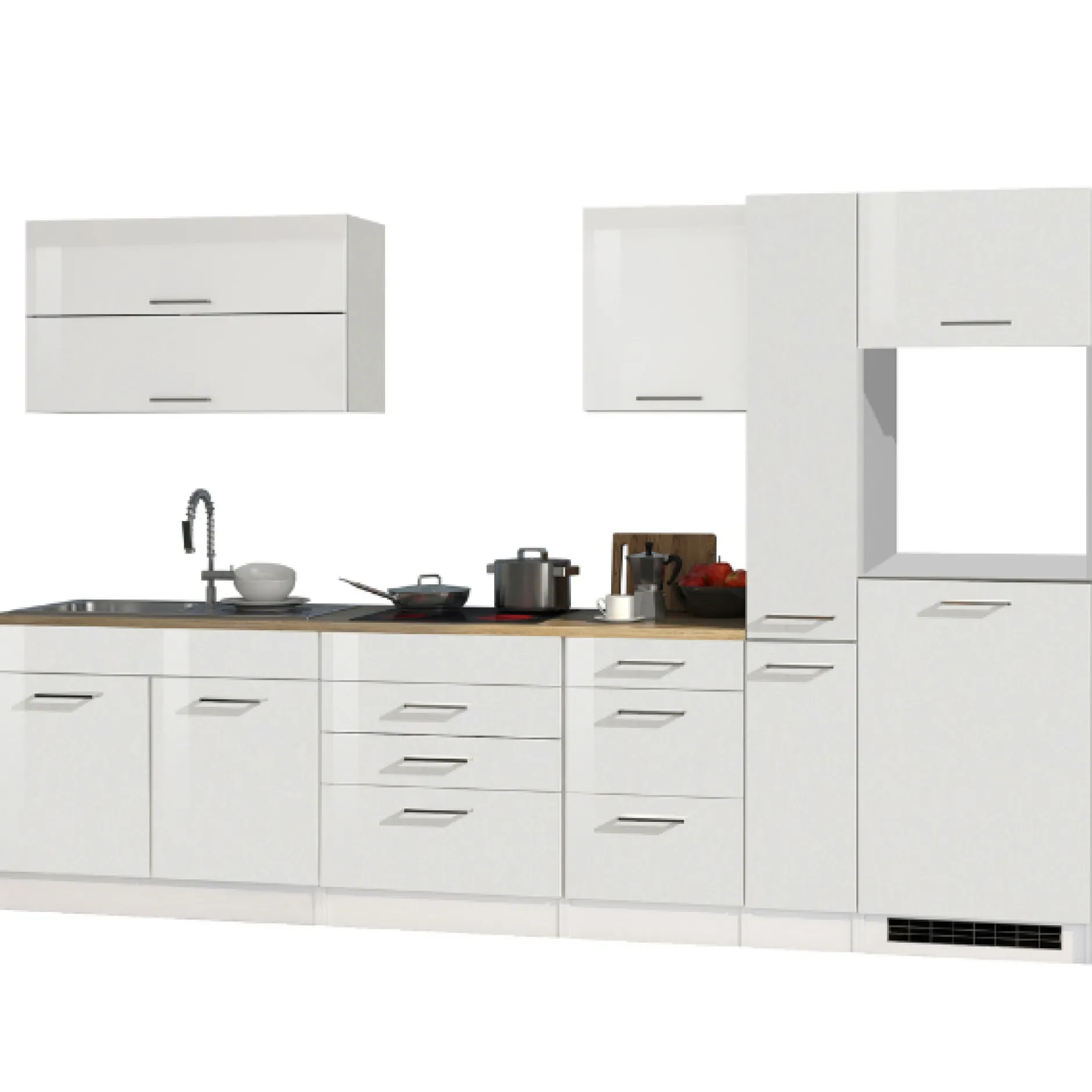 Küchenset Mailand | Geräte nicht enthalten | High Glossy White