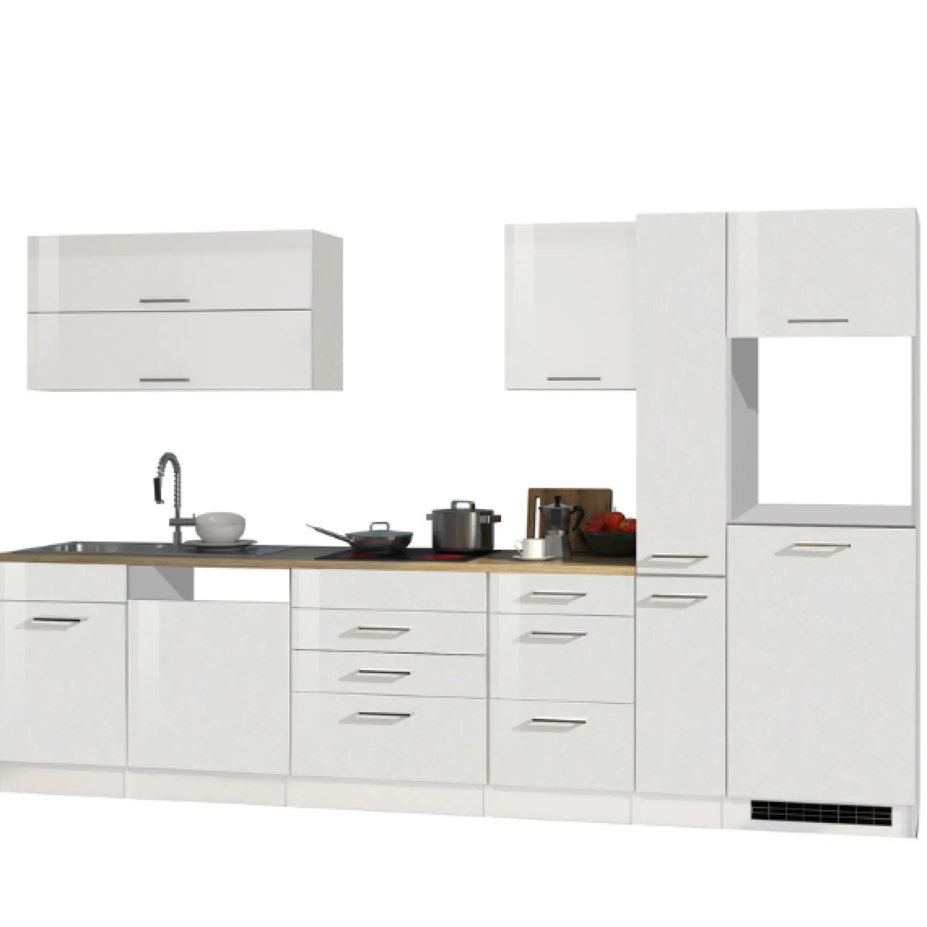 Küchenset Mailand | Geräte nicht enthalten | High Glossy White