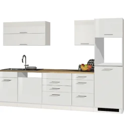 Küchenset Mailand | Geräte nicht enthalten | High Glossy White