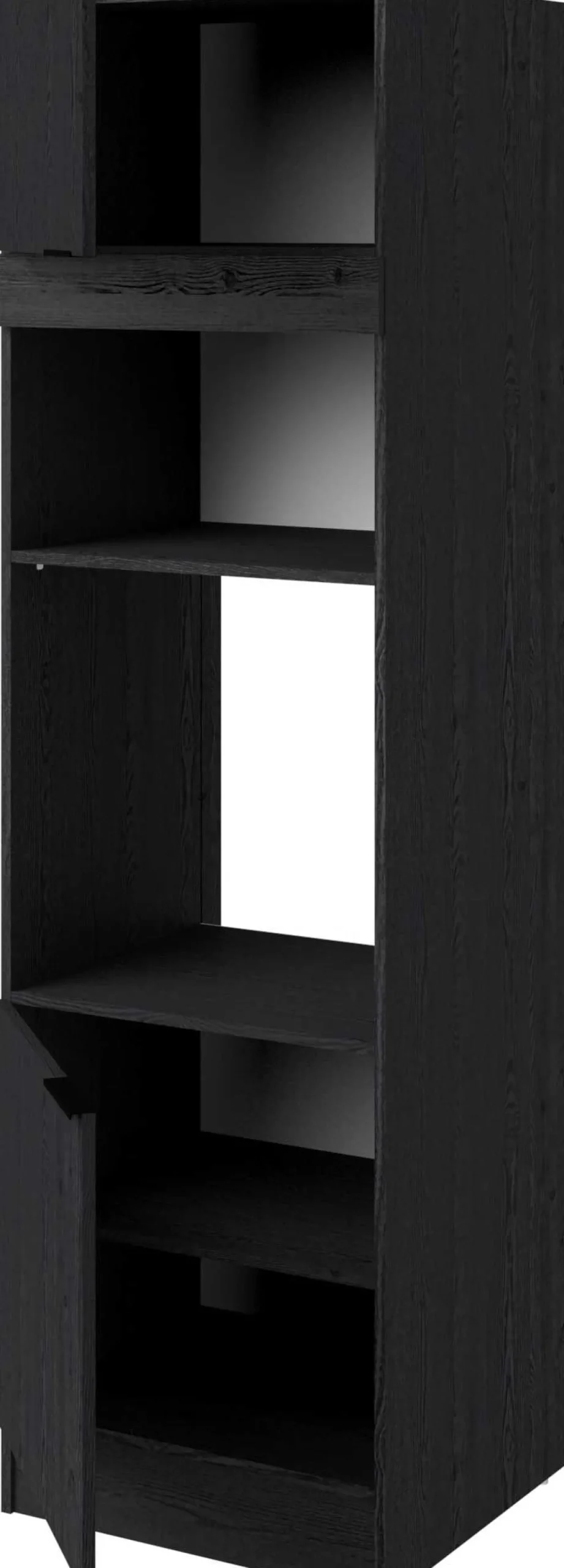 Küchensäulenschrank Anna - 60x58x210cm - 2 Türen - Eiche schwarz Dekor