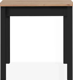Küchentisch Capri - 90x67x76cm - Eiche Dekor/schwarz