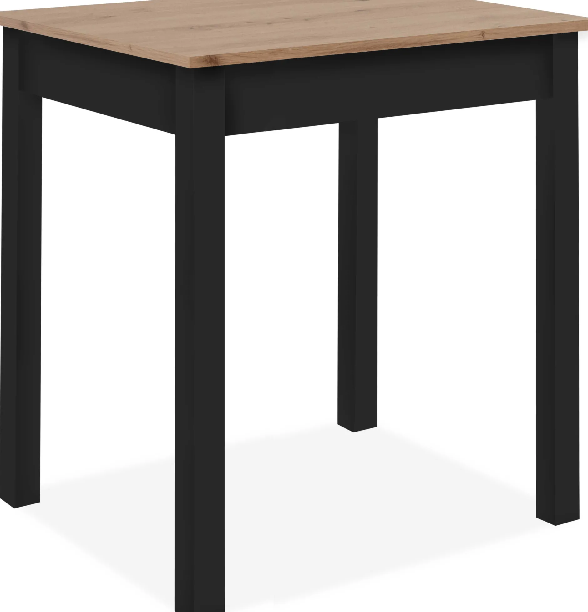 Küchentisch Capri - 90x67x76cm - Eiche Dekor/schwarz