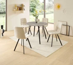 Küchentisch Floris - Ø100x75cm - Betonoptik