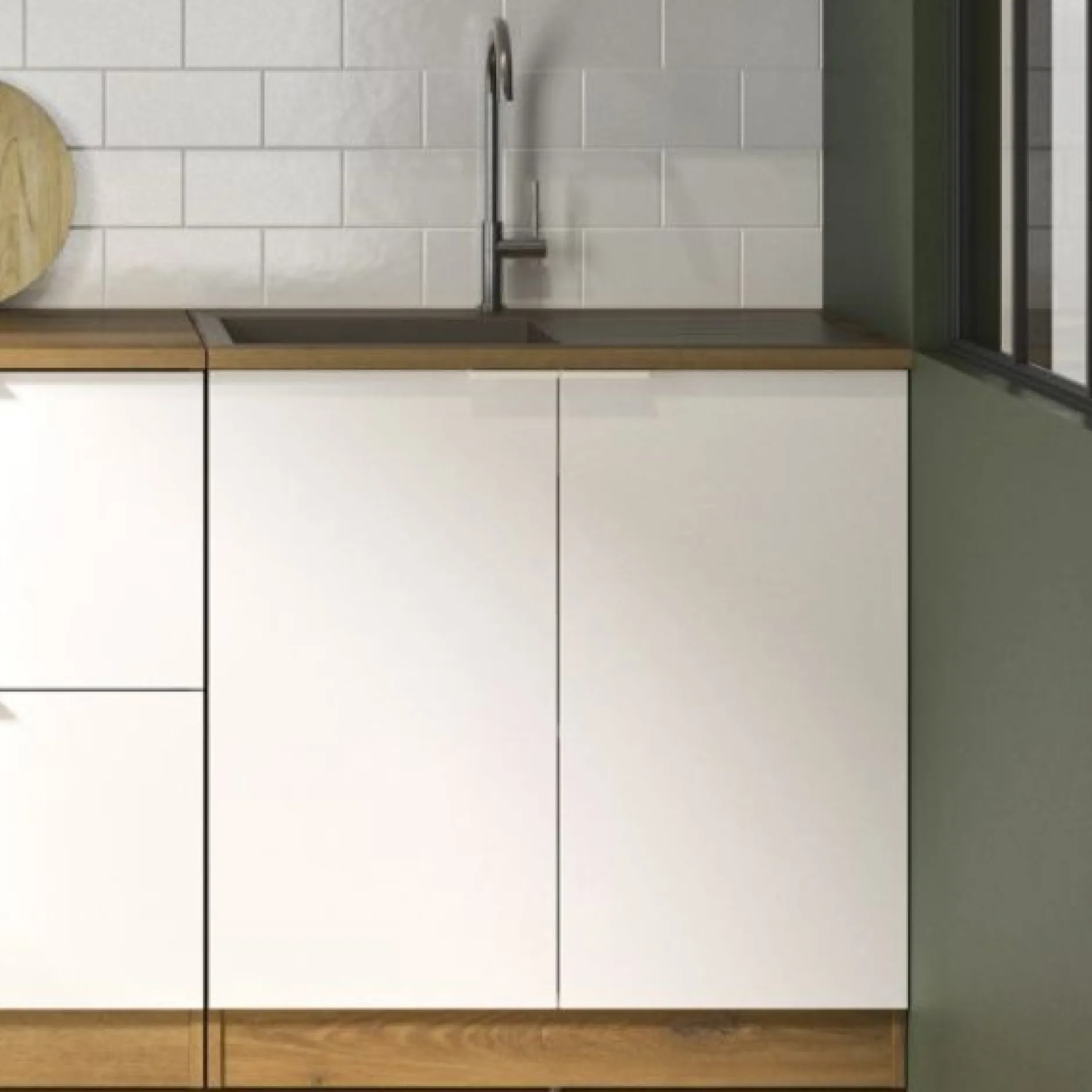 Küchenunterschrank Eden | 80 x 60 x 86 cm | Helvezia Oak Design