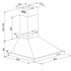 Küchenzeile Ragnar 290cm mit Backofen - Hochglanz weiß
