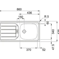Küchenzeile Ragnar 320cm mit Backofen - Hochglanz anthrazit