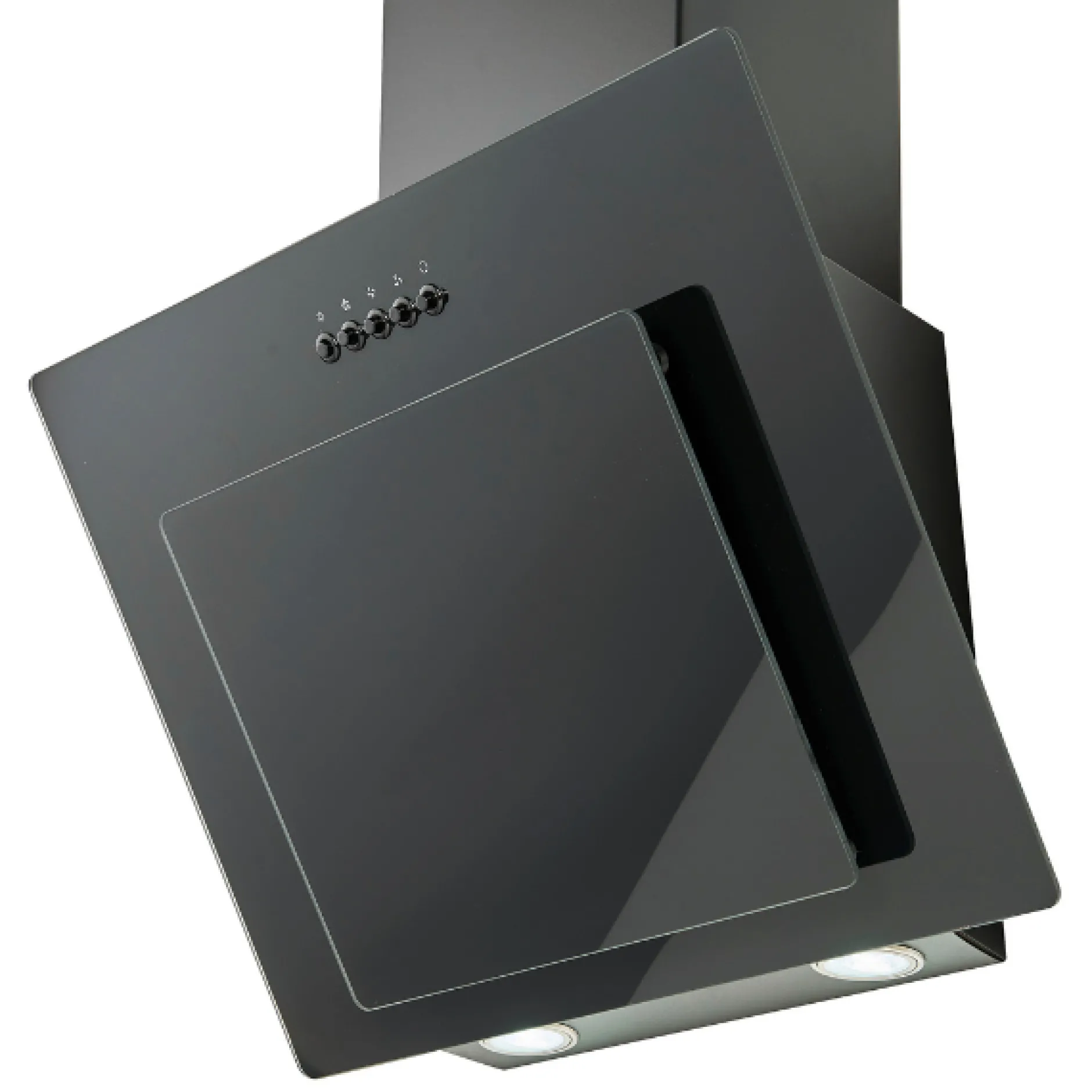 Küchenzeile Ragnar 340cm mit Backofen, Mikrowelle, Geschirrspüler und Kühlschrank - anthrazit hochglanz