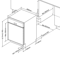 Küchenzeile Ragnar 330cm mit Backofen und Geschirrspüler - Hochglanz anthrazit