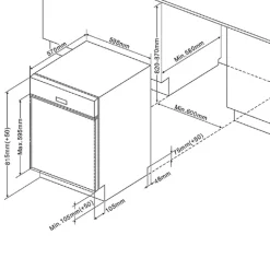 Küchenzeile Ragnar 330cm mit Backofen und Geschirrspüler - Hochglanz weiß