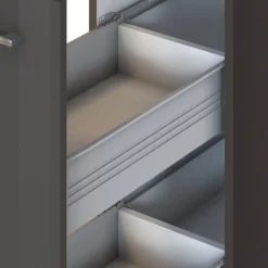 Küchenzeile Ragnar 330cm mit Backofen und Geschirrspüler - Hochglanz anthrazit