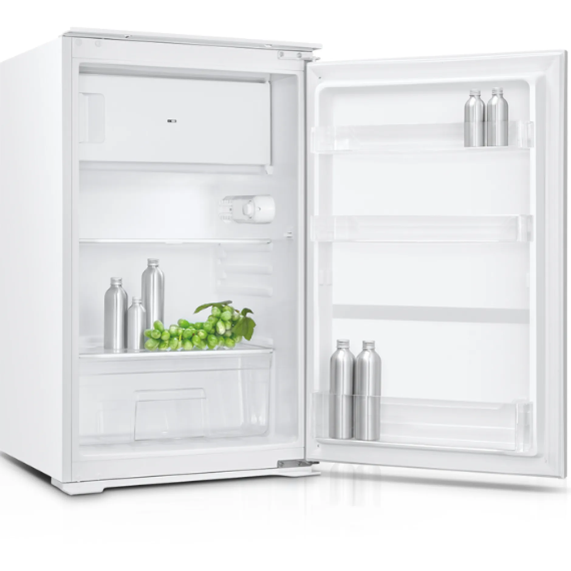Küchenzeile Ragnar 300cm mit Geschirrspüler, Backofen und Kühlschrank - hochglänzend weiß