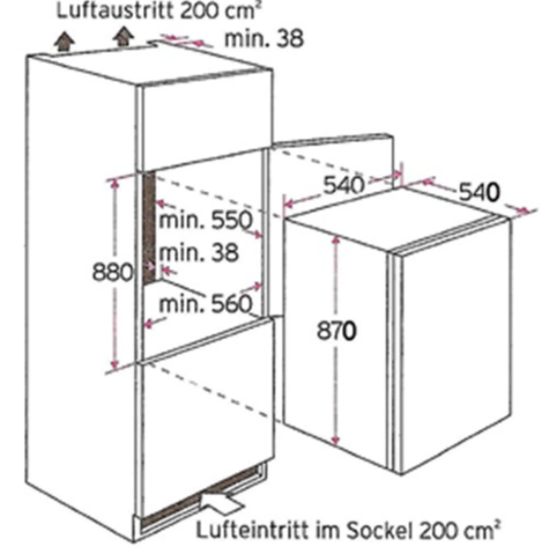 Küchenzeile Ragnar 310cm mit Geschirrspüler, Backofen und Kühlschrank - Hochglanz anthrazit