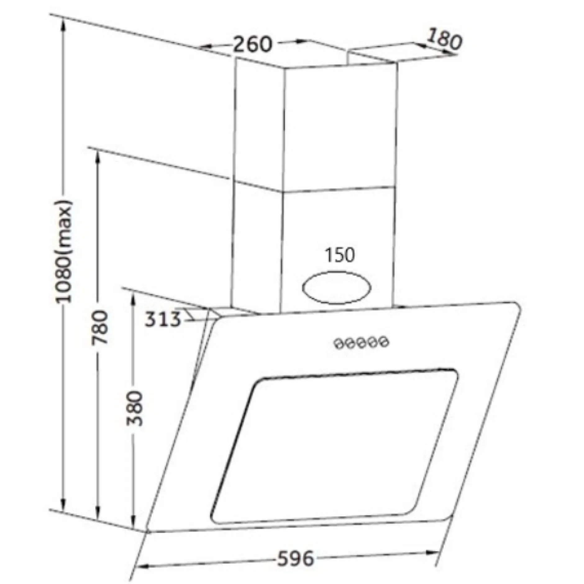 Küchenzeile Ragnar 330cm mit Geschirrspüler, Backofen und Kühlschrank - hochglänzend weiß