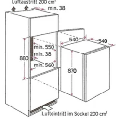 Küchenzeile Ragnar 270cm mit Mikrowelle, Kühlschrank und Backofen - Hochglanz weiß