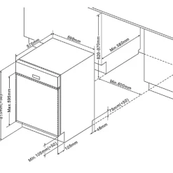 Küchenzeile Ragnar 280cm mit Mikrowelle, Kühlschrank, Backofen und Geschirrspüler - anthrazit hochglanz