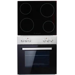 Küchenzeile Ragnar 310cm mit Mikrowelle, Kühlschrank, Backofen und Geschirrspüler - hochglänzend weiß