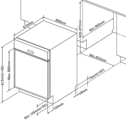 Küchenzeile Ragnar 340cm mit Platz für Backofen, Mikrowelle, Geschirrspüler und Kühlschrank - hochglänzend weiß