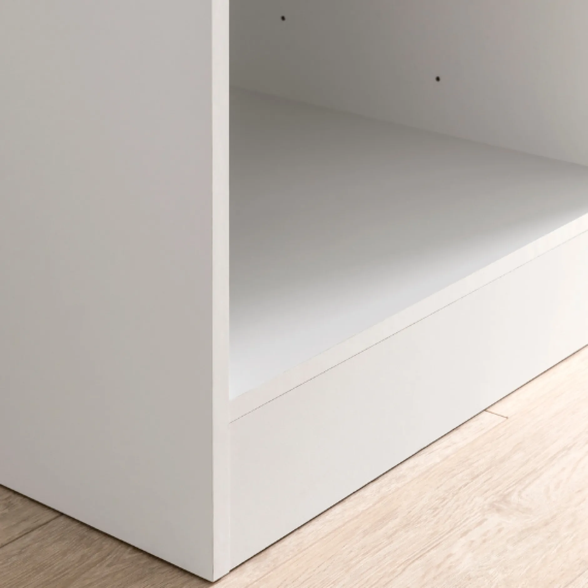 Küchenzeile Ragnar 270cm mit Platz für Mikrowelle, Kühlschrank und Backofen - hochglänzend weiß