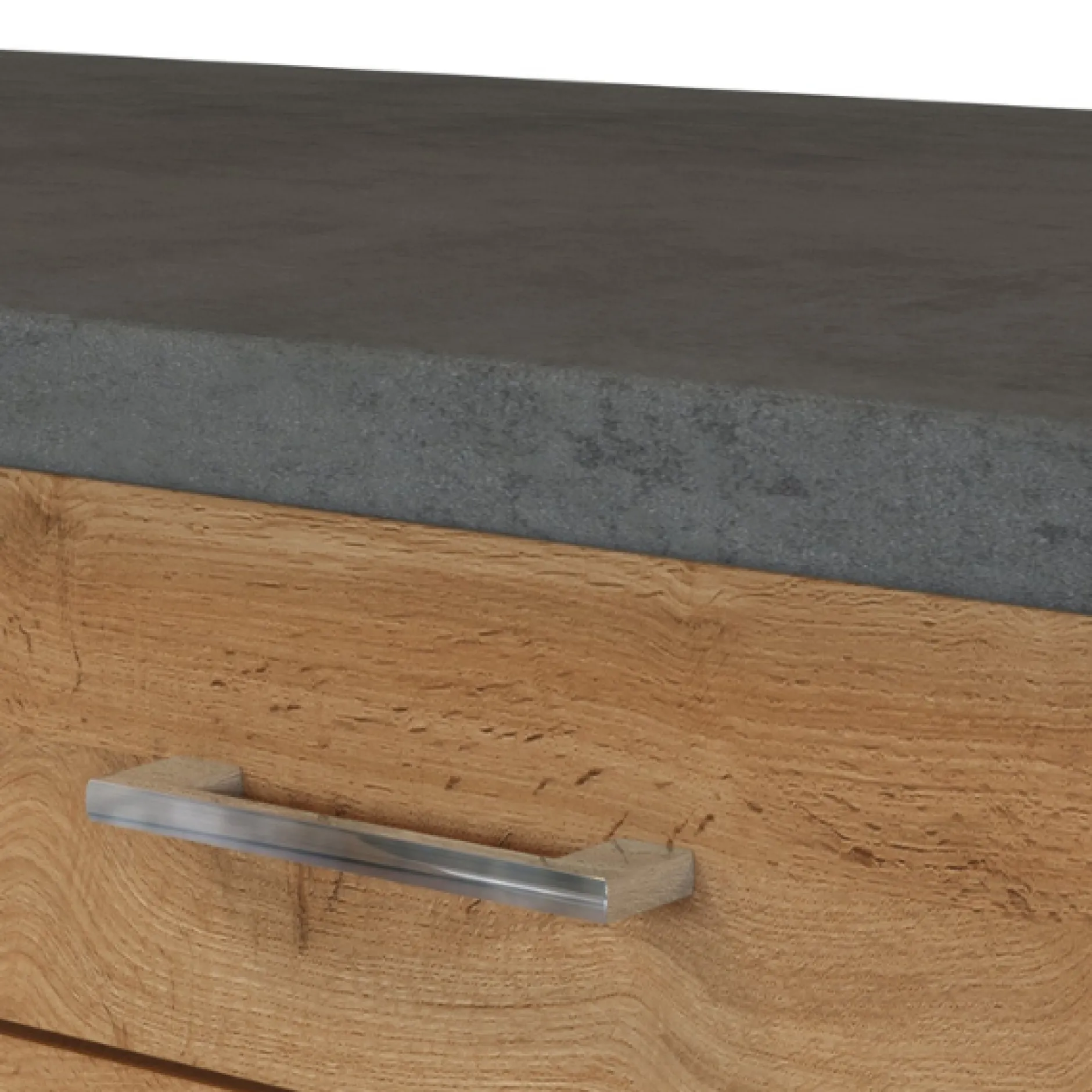 Küchenzeile Sorrella 270cm mit Geschirrspüler, Backofen und Kühlschrank - Eiche/Graphit