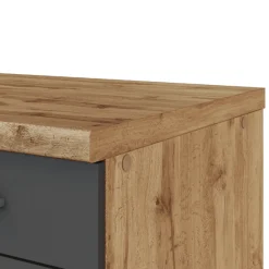 Küchenzeile Sorrella 210cm mit Platz für Geschirrspüler und Backofen - anthrazit/ocker